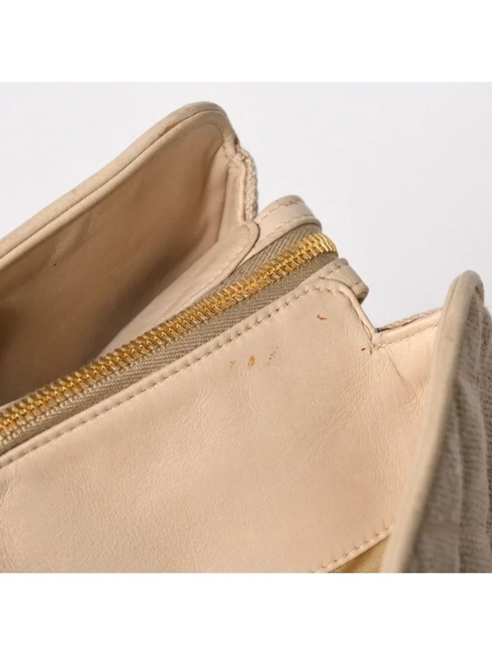 Chanel Supermodel XL Chain Tote Bag Linen CC Logo Coco Ball Beige